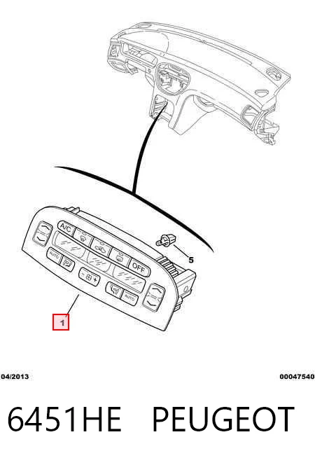 Unidade de controlo dos modos de aquecimento/condicionamento Peugeot 607  9D, 9U ao melhor preço