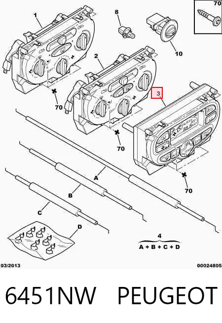 Unidade de controlo dos modos de aquecimento/condicionamento Citroen Xsara  N68 ao melhor preço