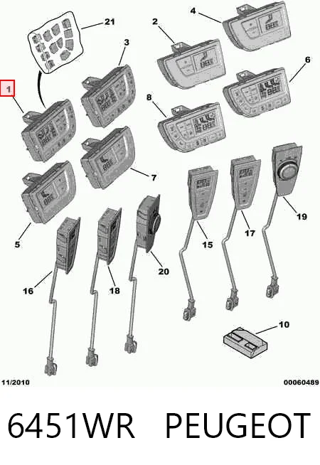 Unidade de controlo dos modos de aquecimento/condicionamento Citroen C4  UD ao melhor preço