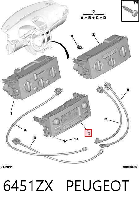 6451ZX Peugeot/Citroen Resistor (resistência) de ventilador de forno (de aquecedor de salão)
