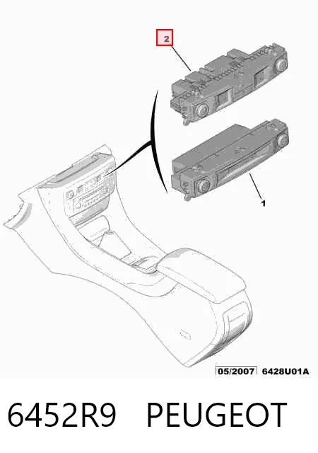 Unidade de controlo dos modos de aquecimento/condicionamento para Citroen C5 RD