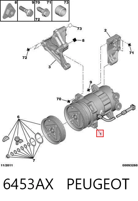 Compressor de aparelho de ar condicionado AC79 Cargo