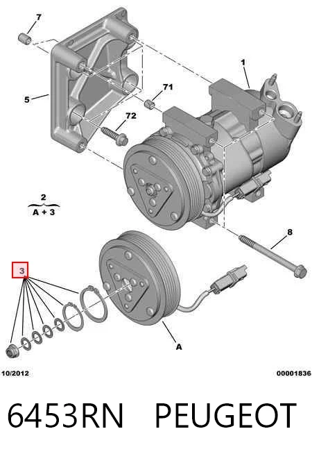 Acoplamento (bobina magnética) do compressor de aparelho de ar condicionado Citroen C3 I FC ao melhor preço