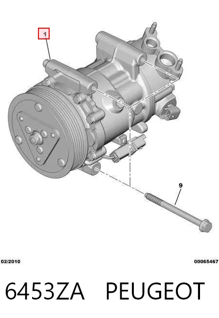 6453ZA Peugeot/Citroen Compressor de aparelho de ar condicionado