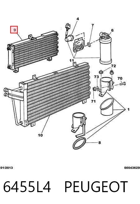 Radiador de aparelho de ar condicionado Peugeot 205 II 20A, C ao melhor preço