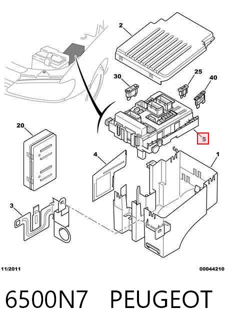 Unidade de dispositivos de segurança para Citroen C8  EA, EB