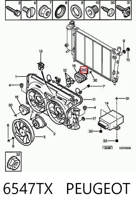 Compre Relê de ventilador Peugeot 307 