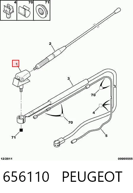 Antena Peugeot 405 I 15B
