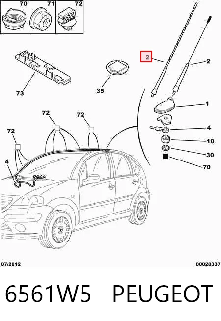 Antena para Citroen C-Elysee  