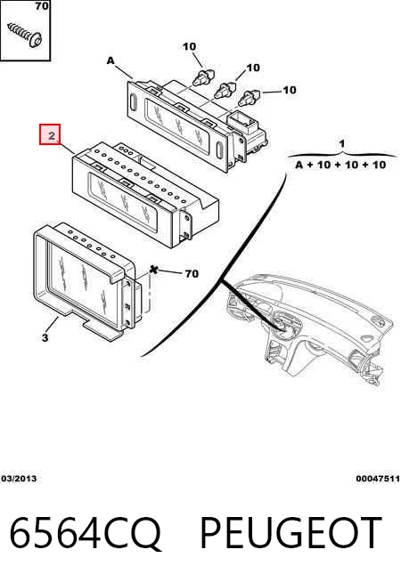 Mostrador multifuncional Peugeot 607  9D, 9U ao melhor preço