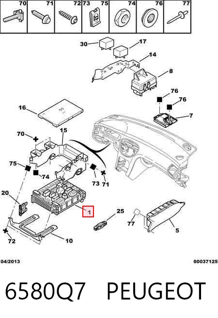 Unidade de dispositivos de segurança Peugeot 607  9D, 9U ao melhor preço