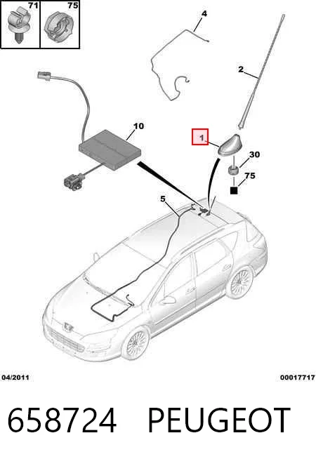 Antena Peugeot 3008 0U ao melhor preço