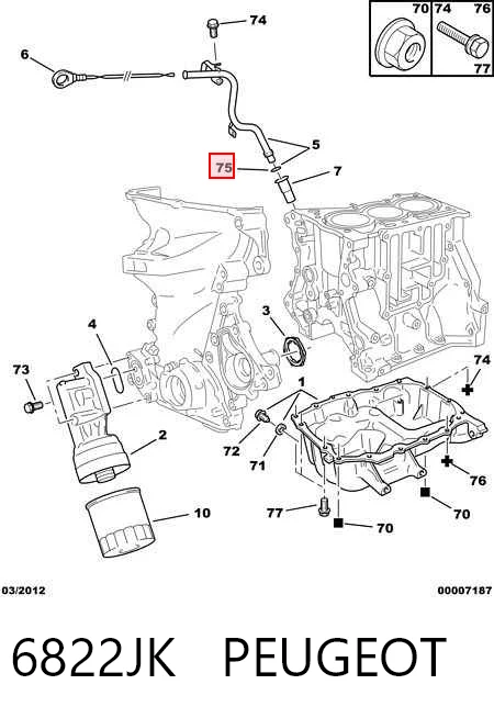 9815772080 Fiat/Alfa/Lancia Vedante de bomba de óleo