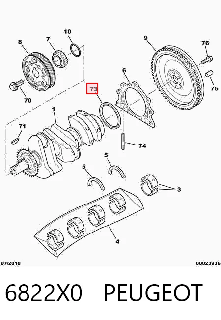 Vedação traseira de cambota de motor Daihatsu Terios II J2