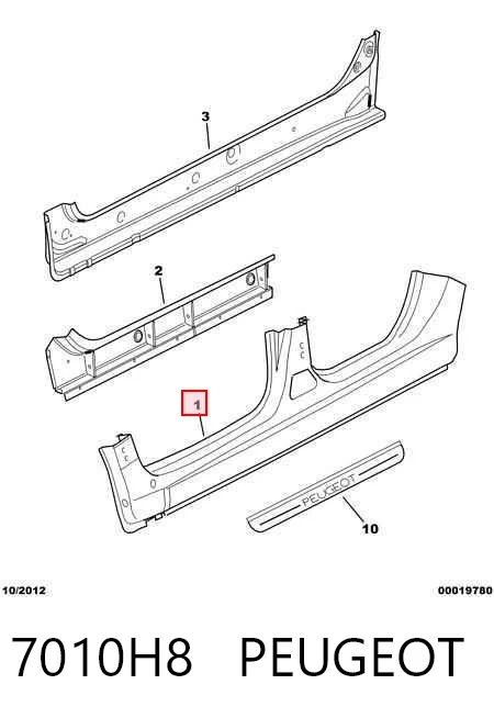 Acesso externo direito Peugeot 307 SW 3H
