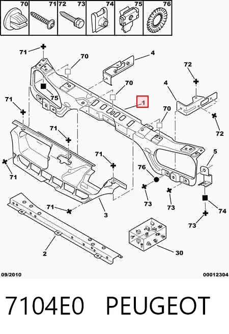 Suporte do radiador montado (painel de montagem de fixação das luzes) Citroen Xsara  N1 ao melhor preço