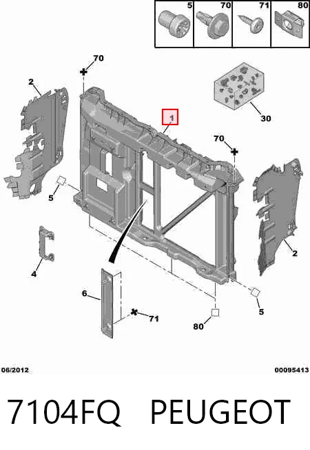 Compre Suporte do radiador montado (painel de montagem de fixação das luzes) Citroen C2 