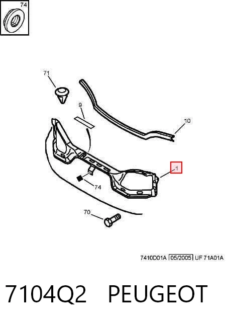 Suporte do radiador montado (painel de montagem de fixação das luzes) para Citroen Jumper  244