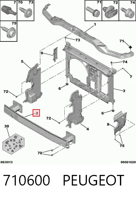 Reforçador do pára-choque dianteiro Citroen C4 preço, a partir de 71,51 USD