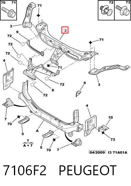 5256A611 Chrysler Suporte superior do radiador (painel de montagem de fixação das luzes)