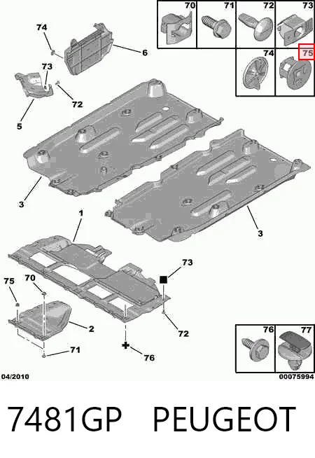 RXC60633 Polcar Porca cativa para parafuso auto-roscante
