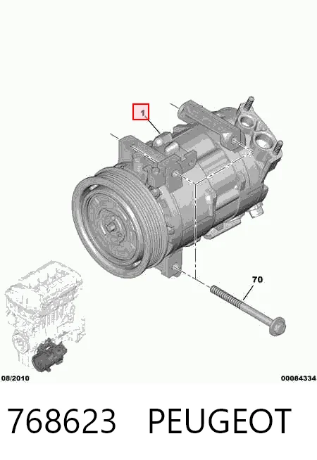 768623 Peugeot/Citroen Compressor de aparelho de ar condicionado
