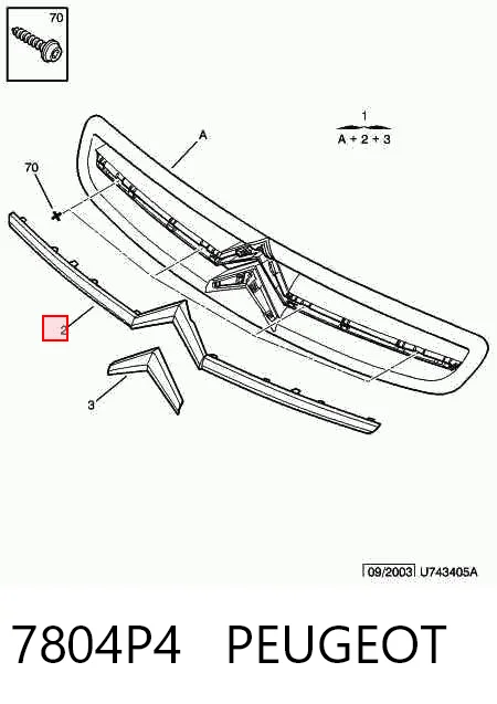 Grelha do radiador Citroen Xsara  N68 ao melhor preço