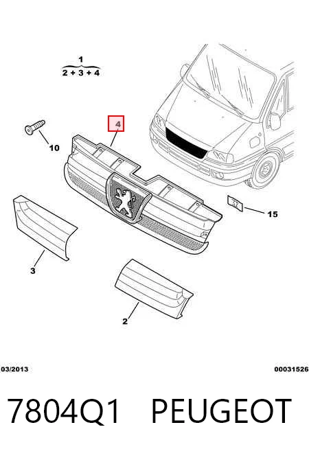 Grelha do radiador Peugeot Boxer  244 ao melhor preço