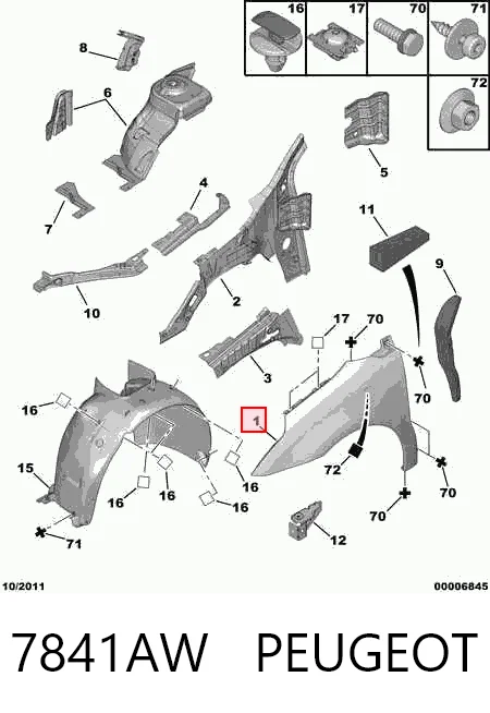Pára-lama dianteiro direito Citroen C4  LC ao melhor preço