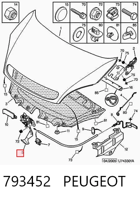 Fecho da capota Citroen Xsara  N68 ao melhor preço
