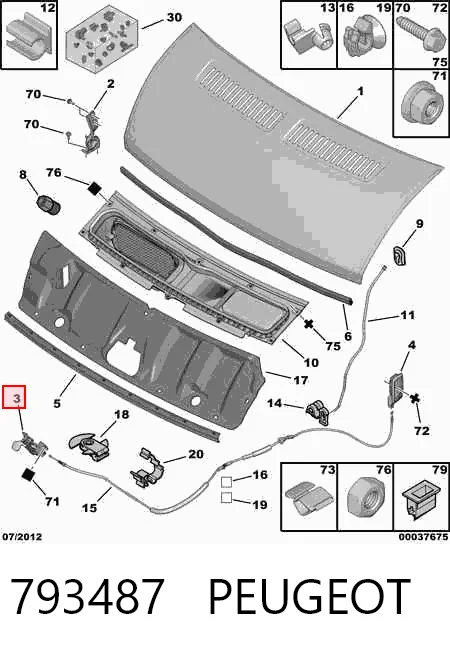 Fecho da capota para Citroen Jumper  250