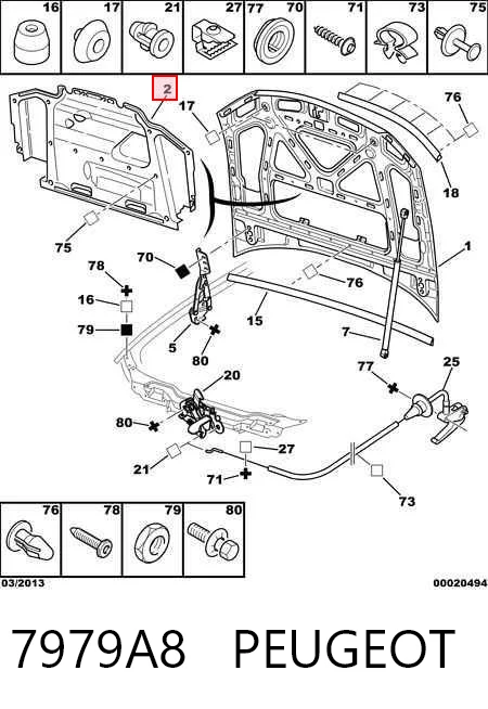 Isolamento de ruído da capota Peugeot 406  8B ao melhor preço