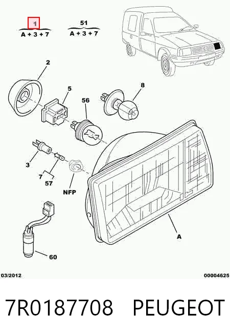 Luz direita Citroen C15  VD