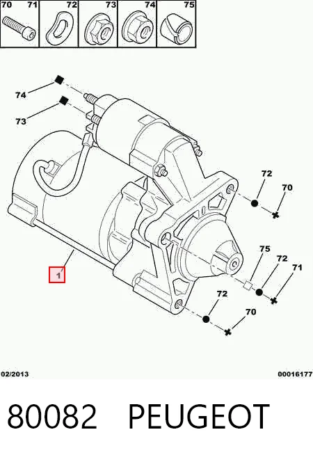 80082 Peugeot/Citroen Motor de arranco