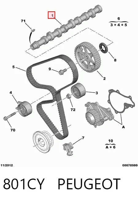 Compre Árvore distribuidora de motor Citroen C3 1