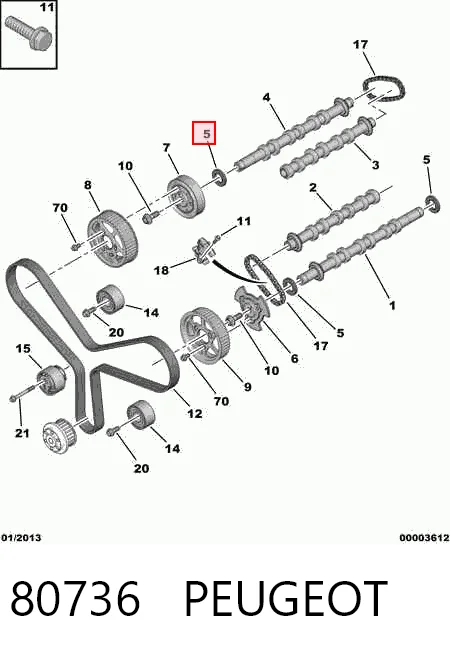 Vedação da árvore distribuidora de motor para Land Rover Range Rover SPORT I L320