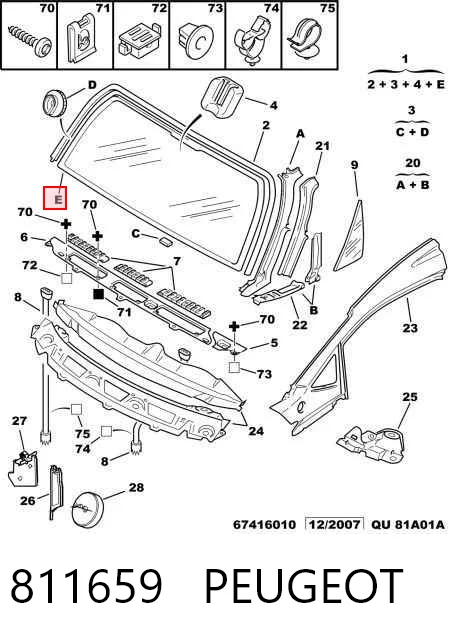 Pára-brisas Peugeot Expert  224