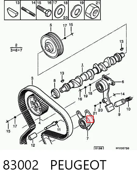 Compre Rolo parasita da correia do mecanismo de distribuição de gás Peugeot 205 1