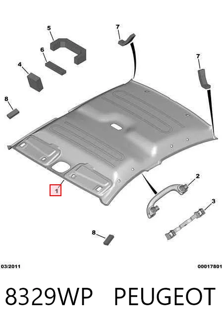 Revestimento do teto Peugeot 407  6D ao melhor preço