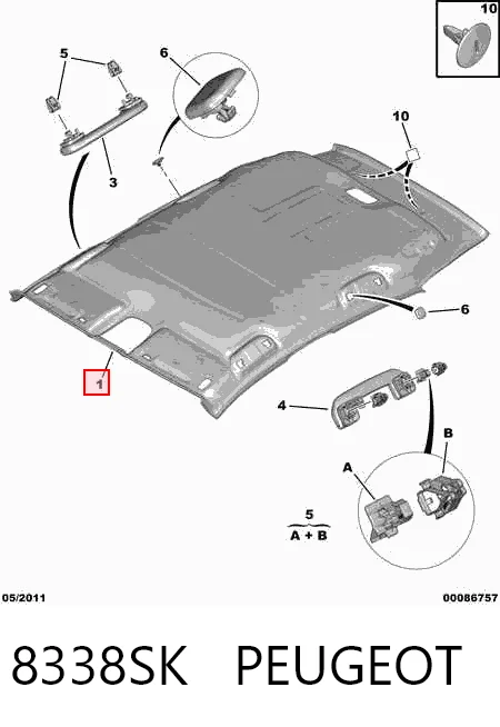 Revestimento do teto Citroen C4 II B7 ao melhor preço
