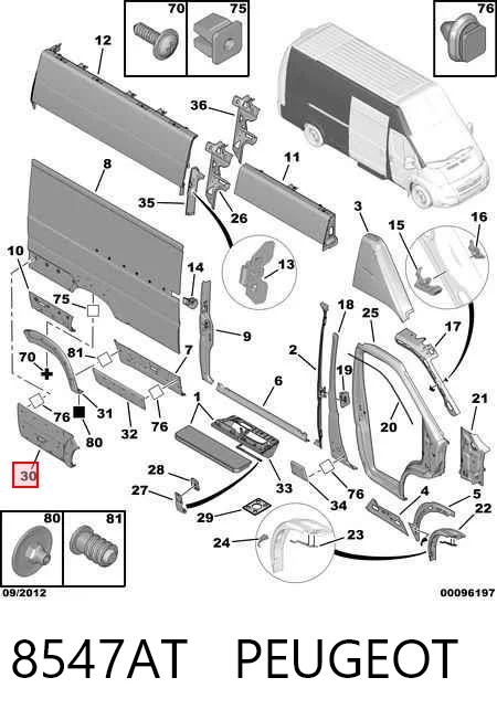 Compre 1307176070 Fiat/Alfa/Lancia Expansor direito (placa sobreposta) de arco do pára-lama traseiro