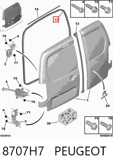 1678183280 General Motors Compactador de porta-malas (de 3ª/5ª porta traseira)