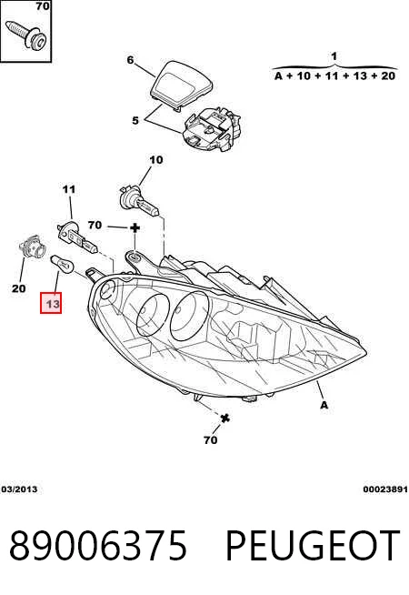 Compre Luz esquerda Peugeot 807 