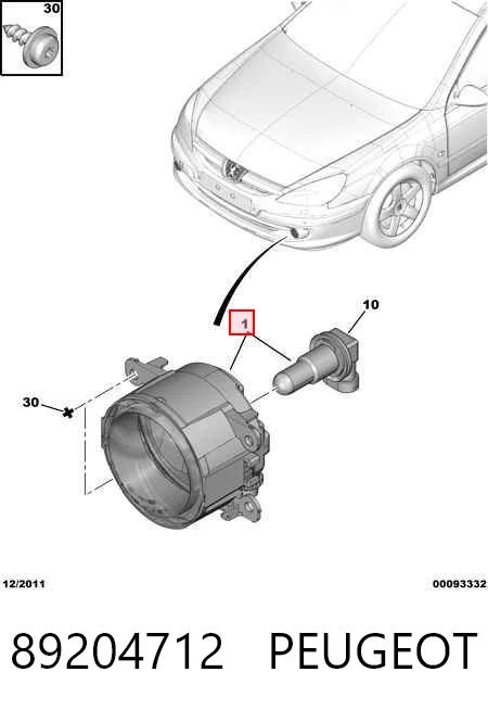 Luzes de nevoeiro esquerdas/direitas 9650001680 VAG