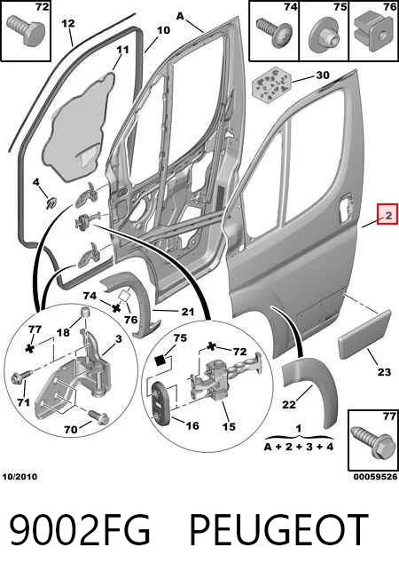  Porta dianteira esquerda Fiat Ducato III сaixa (250) (2006 - 2026) III