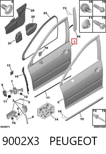 Porta dianteira esquerda Peugeot 407 SW 6E