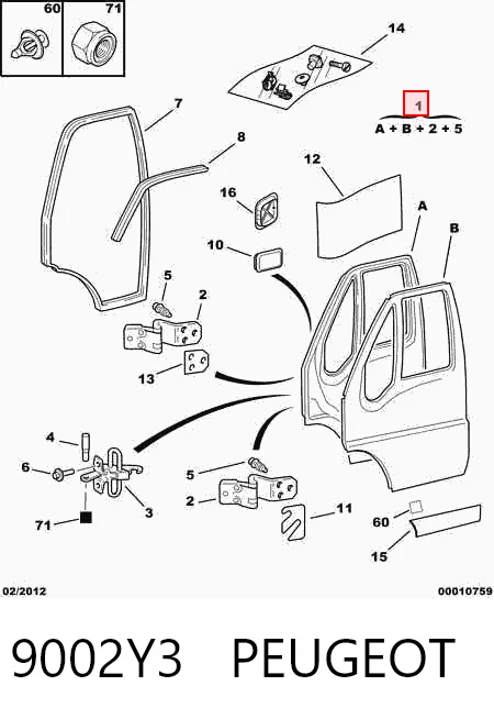 Porta dianteira esquerda para Citroen Jumper  230L
