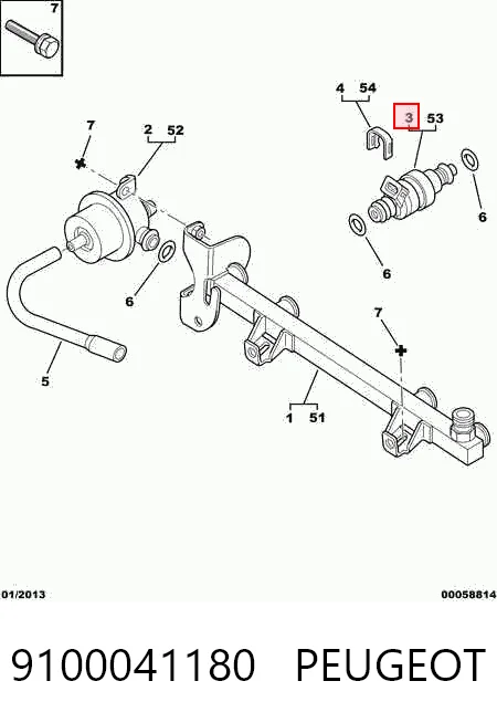 F1ZZ9F593C Ford Injetor de injeção de combustível