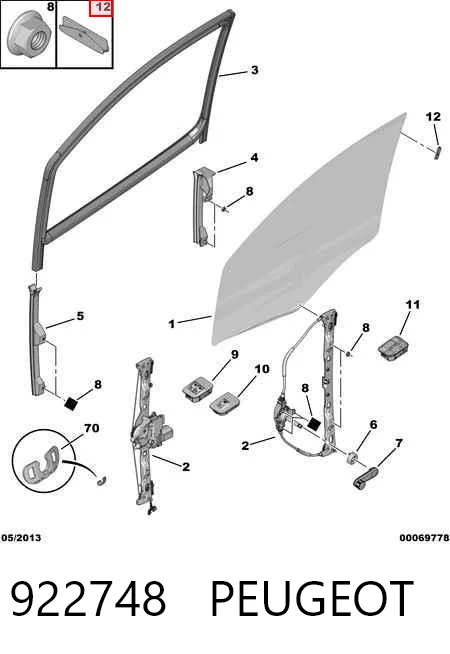 Guia de vidro de quadro da porta dianteira direita General Motors 95509374 preço, a partir de 2,67 USD