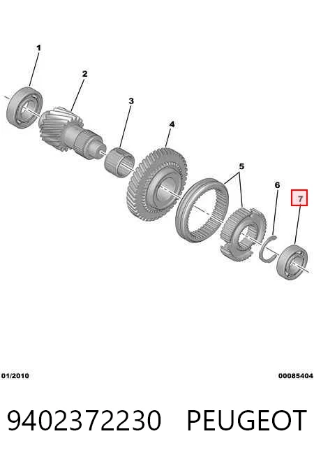 Compre 9402372230 Fiat/Alfa/Lancia Rolamento da árvore primária da Caixa de Mudança